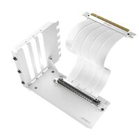 Antec PCIE-4.0 Riser Cable (200mm White) High Quality Gold Plated and Shielded PCB. Stability and Perforamnce 90   180 Degrees Flexible Cable Sleeves