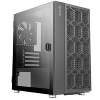 Antec NX200M RGB m-ATX ITX Case 3x RGB Fan. Large Mesh Front for excellent cooling Side Window Radiator 240mm. GPU 275mm