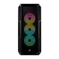 Corsair iCUE 5000T RGB ATX Mid-Tower Case USB Type-C 160 RGB LED Rapid Route Maximum Cooling Tool Free Hinged Side Panels Black