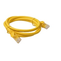 8Ware CAT6A Cable 1m - Yellow Color RJ45 Ethernet Network LAN UTP Patch Cord Snagless