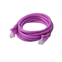 8Ware CAT6A Cable 2m - Purple Color RJ45 Ethernet Network LAN UTP Patch Cord Snagless