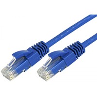 8ware CAT6 Ultra Thin Slim Cable 0.25m   25cm - Blue Color Premium RJ45 Ethernet Network LAN UTP Patch Cord 26AWG for Data