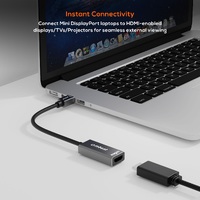 mbeat Tough Link Mini DisplayPort to HDMI Adapter  Seamless Connectivity  HDMI Version: 1.3  1080p 60Hz HD display