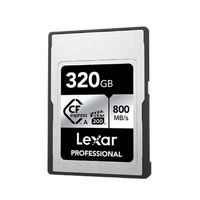 Lexar Professional  CFexpress Type  A  card Silver series 320GB -- CFexpress Type A Professional Silver Series, up to 800MB s read, 700MB s write