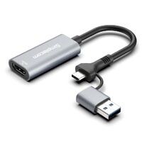 Simplecom DA306C USB 3.0 and USB-C to HDMI Video Card Adapter Full HD 1080p