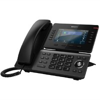 SNOM D815 Desk Telephone, 5 ft (480x272) color LCD, 10 (36) configurable self-labeling multicolor LED keys, 2 USB ports, 3-year standard warranty