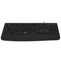 RAPOO NK1900 Wired Keyboard Entry Level Laser Carved Keycap Spill-Resistant Multimedia Hotkeys ~ NK1800
