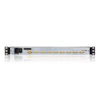 Aten Rackmount KVM Switch Dual Rail 8 Port VGA PS 2-USB w  19 inch LCD Display 2x Custom KVM Cables Included 1280x1024 75hz Display LED Illumination