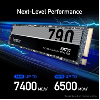 Lexar LNM790X001T-RNNNG Internal SSD 1TB M.2 2280 PCIe Gen 4x4 NVMe SSD up to 7400MB s read, 6500MB s write