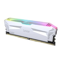 Lexar LD5EU016G-R6400GDWA Ares U-DIMM DDR5 6400 32GB Kit (16GB2),with heatsink and RGB lighting, White, dual pack