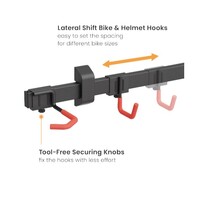 Brateck LBM09-02 CATCH-ALL WALL MOUNTED BIKE RACK FOR 2 BIKES (Black)