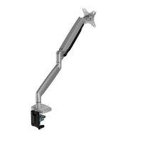 BrateckLDT82-C012UC SINGLE SCREEN HEAVY-DUTY GAS SPRING MONITOR ARM WITH USB PORTS For most 17 inch~45 inch Monitors Matte Silver(New)