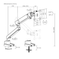 Brateck LDT84-C012-B SINGLE SCREEN SLIM HEAVY-DUTY MECHANICAL SPRING MONITOR ARM BLACK (new)