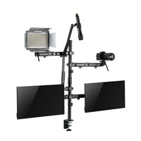 Brateck Dual-Monitor All-in-One Studio Setup Desktop Mount Fit17 inch-32 inch Up to 9kg