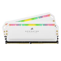 Corsair Dominator Platinum RGB 16GB (2x8GB) DDR4 3600MHz C18 1.35V UDIMM XMP 2.0 White Heatspreaders Desktop PC Gaming Memory