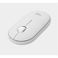 Logitech Pebble M350S Wireless Optical Mouse White  Graphite 1000 dpi  Bluetooth Low Energy