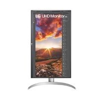 LG 27 ft IPS 5ms 4K UHD HDR400 FreeSync, Borderless Monitor w ArcLine HAS - HDMI,DP, USB Type-C, Speaker, VESA 100, Height Adjust, Business Monitor