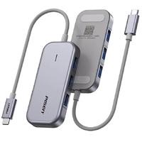 Pisen 6-in-1 Multi-Port USB-C Multiport Hub Adapter Docking Station 3xUSB-A 3.0 1x4K HDMI 1xRJ-45 1xVGA Connect Laptop to Multiple Devices