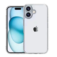 USP Apple iPhone 16 (6.1 ft) Clear Rock Shockproof Case - Ultra-Thin, Lightweight, Non-Slip, Multi-Layer, Strong And Durable Materials