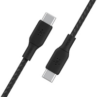 Belkin BoostCharge Braided USB-C to USB-C Cable (2m 6.6ft) - Black (CAB014bt2MBK)100W480Mbps30K bendSamsung GalaxyiPadMacBookGoogleOPPONokia