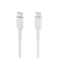 Belkin BoostCharge USB-C to USB-C Cable (1m/3.3ft) - White (CAB003bt1MWH),60W,480Mbps,8K+ bend,Samsung Galaxy,iPad,MacBook,Google,OPPO,Nokia,2YR