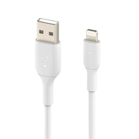 Belkin BoostCharge Lightning to USB-A Cable (1m 3.3ft) - White (CAA001bt1MWH) 480Mbps 8K bend Apple iPhone   iPad   Macbook 2YR