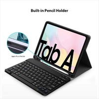 Samsung Galaxy Tab A8 (10.5') Bluetooth Keyboard Leather Cover Case - Black (C105464), 10M Bluetooth Connection, Pencil Holder, 120Hz TouchPad