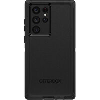 OtterBox Defender Samsung Galaxy S22 Ultra 5G (6.8') Case Black - (77-86364), DROP+ 4X Military Standard, Multi-Layer, Included Holster, Raised Edges