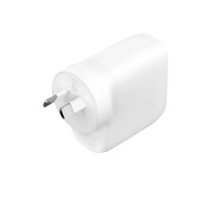 Belkin BoostCharge Pro Dual USB-C Wall Charger with PPS 60W - White (WCB010auWH), 2XUSB-C (PD 3.1)(30W),Compact & Travel Ready,Fast Charger,Laptop,2YR