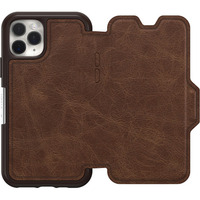 OtterBox Strada Apple iPhone 11 Pro Case Brown - (77-62542), DROP+ 3X Military Standard, Leather Folio Cover, Card Holder, Raised Edges, Soft Touch
