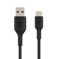 Belkin BoostCharge USB-C to USB-A Cable (3m/9.8ft) - Black (CAB001bt3MBK), 12W, 480Mbps,8K+ bend, Samsung Galaxy,iPad,MacBook,Google,OPPO,Nokia,2YR