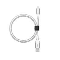 Belkin BoostCharge Braided Lightning to USB-A Cable (2m 6.6ft) - White(CAA002bt2MWH) 480Mbps 10K bend Apple iPhone   iPad   Macbook 2YR