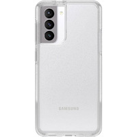 OtterBox Symmetry Clear Samsung Galaxy S21 5G (6.2 inch) Case Stardust (Clear Glitter) - (77-81761) AntimicrobialDROP 3X Military StandardRaised Edges