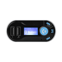mbeat Bluetooth Hands-free Car Kit 2.1A Charging Port - BT FM Music Transmitter Play Back USB Desk SD Card Music Built-in 2.1 A Smart Charge USB
