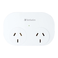 Verbatim Dual USB Surge Protected with Double Adaptor - White 2x USB Charger Outlet Charge Phone and Tablet Surge Protection 2.4A Current Power