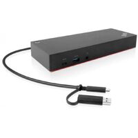 Lenovo ThinkPad Universal USB-C Smart Dock 100W Power Delivery 4K Triple Displays 2xDP HDMI 5xUSB-A USB-C Audio GbE w Microsoft Azure Sphere 135W AC