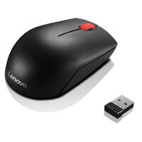 LENOVO Essentials Compact Wireless Mouse - 2.4 GHz Wireless via Nano USB 1000 DPI Optical sensor Supported PC with USB port