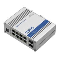 Teltonika TSW210 - Industrial Switch 2x SFP ports 8x Gigabit Ethernet ports with speeds of up to 1000 Mbps - PSU excluded (PR3PRAU6)