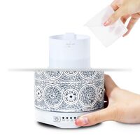 mbeat activiva Metal Essential Oil and Aroma Diffuser-Vintage White -260ml (L)