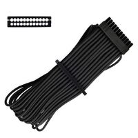 For Corsair PSU - BLACK Premium Individually Sleeved ATX 24-Pin Cable Type 4 Gen 4  Black