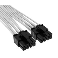 Corsair Premium Individually Sleeved 124pin PCIe Gen 5 Type-4 600W 12VHPWR Cable White 4080   4070   4090xx