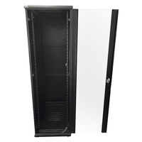 LDR Assembled 42U Server Rack Cabinet (600mm x 1000mm) Glass Door 1x 8-Port PDU 1x 4-Way Fan 2x Fixed Shelves - Black Metal Construction