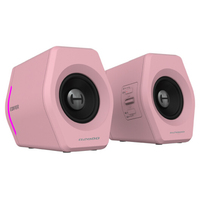 Edifier G2000 Gaming 2.0 Speakers System - Bluetooth V4.2  USB Sound Card  AUX Input RGB 12 Light Effects  16W RMS Power Pink