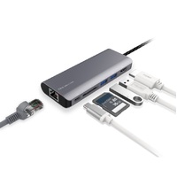 mbeat   inchElite inch USB Type-C Multifunction Dock - USB-C 4k HDMI LAN Card Reader Aluminum Casing Compatible with MAC Desktop PC Notebook Laptop De