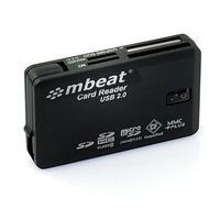 mbeat USB 2.0 All In One Card Reader - Supports SD SDHC CF MS XD MicroSD  MicroSD HC   SONY M2 without adaptor.