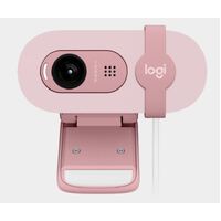 Logitech Brio 100 Full HD 1080p webcam with auto-light balance, integrated privacy shutter, and built-in mic