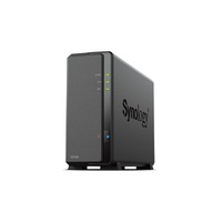 Synology DiskStation DS124 1-Bay 3.5 inch Diskless 1xGbE NAS (Tower)  Realtek RTD1619B 64-bit 4-core 1.7 GHz  1 GB DDR4 non-ECC  2-year hardware warra