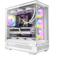 Antec C7-ARGB E-ATX Seamless Panoramic 270 View USB-C 4x ARGB PWM Fans. Side Radiator Support. RTX 4090 Back Connect MBs Flip Door White Case