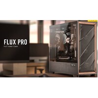 Antec FLUX PRO, E-ATX, Premium Walnut, Iunity Temperature Disp. CPU and GPU LED Display, 6x High Performance Fans, ARGB PWN Ctrl, PSU Shift, Case