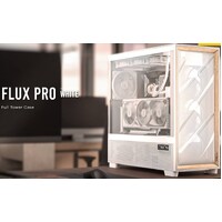 Antec FLUX PRO, E-ATX Premium Birch, Iunity Temperature Display. CPU and GPU LED Display, 6x High Performance Fans, ARGB PWN Ctrl, PSU Shift case